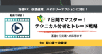 【動画教材】仮想通貨もFXもBOもこれ１本！「７日間でマスター！テクニカル分析とトレード戦略」　えむけん＠仮想通貨＋為替