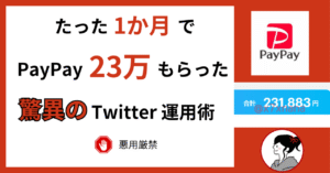 1か月で【PayPay23万】驚異のTwitter運用術 Kちゃん
