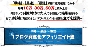 1ブログ資産化アフィリエイト塾