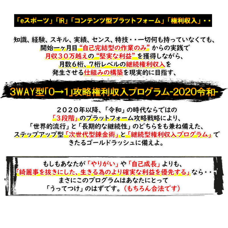 ３WAY型「０→１」攻略プログラム　杉山