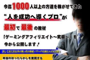 ゲーミングアフィリエイト究極 橋本純一