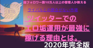 Twitter×エロ垢運用で最短でフォロワーを伸ばし稼ぐ方法、全部教えます。 ○○ーさい