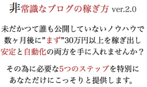 非常識なブログの稼ぎ方ver2.0 けん