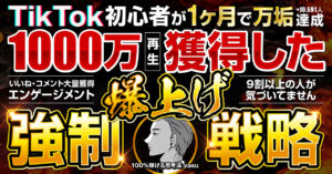 【最強の再現性】たった1ヶ月で経験ゼロから非属人TikTokを1000万再生させた戦略 100%稼げる思考法＠yasu