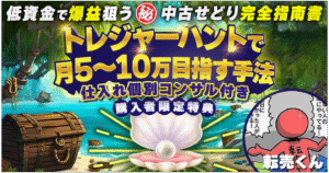 トレジャーハントで月5~10万円目指す手法【低資金で爆益狙う㊙︎中古せどり完全指南書】 転売くん