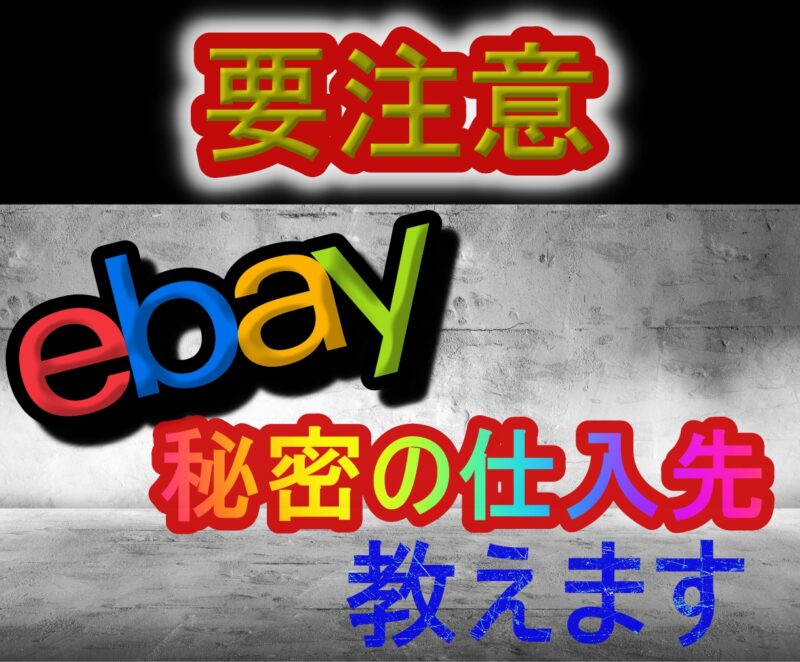 ebay輸出秘密の仕入れ先教えます メルカリヤフオク店舗以外仕入れ先がない方へ　しーな　物販