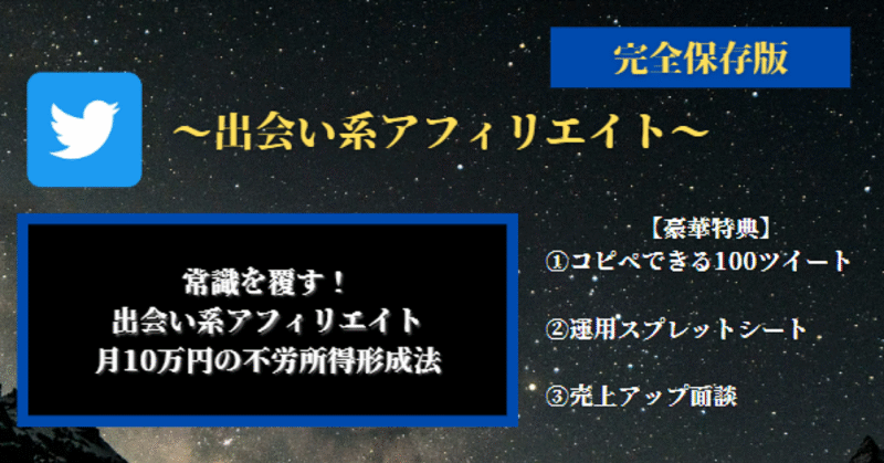 常識を覆す！出会い系アフィリエイトで月10万円の不労所得形成法 Rくん