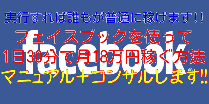 フェイスブックで1日30分の作業で月18万円を稼いだ方法 渡邊ヒトシ