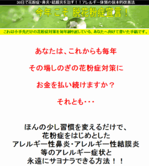 30日で花粉症・鼻炎・結膜炎を治す！！アレルギー体質の抜本的改善法 定価：¥9,800