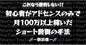 【2日で100部‼️】初心者がアドセンスのみで月100万以上稼いだショート動画の手法　新旦那