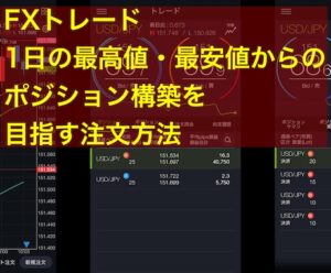 FX 高値・安値からのポジション構築方法を教えます Captain009