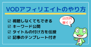 アニメ、ドラマの記事で月10万円稼ぐVODアフィリエイトの教科書 わかばやし
