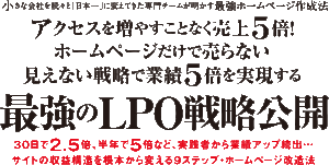 濱田昇 最強のLPO戦略 見えない戦略で業績5倍アップ 定