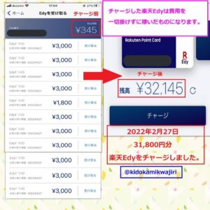 半永久サポート付　累計販売数750名突破！　2022年33説明文更新　楽天Edyを毎月平均15～20万稼ぐ方法　マニュアル＋サポート有 楽天Edy