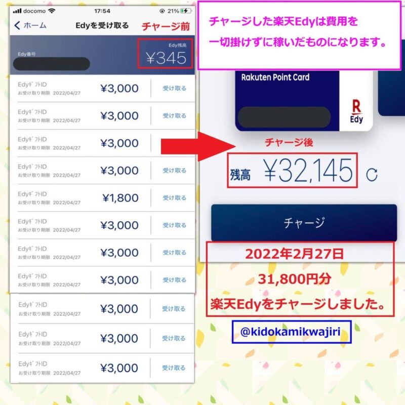 半永久サポート付　累計販売数750名突破！　2022年33説明文更新　楽天Edyを毎月平均15～20万稼ぐ方法　マニュアル＋サポート有 楽天Edy