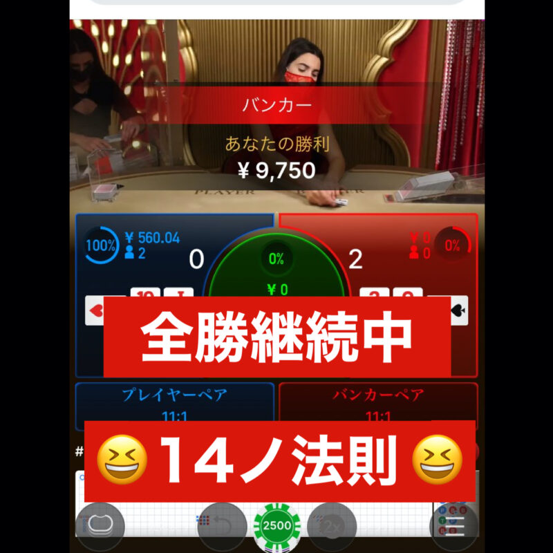 ㊙︎負けないバカラの教科書◆BET法＋BETタイミング＋資金管理法（そのうち消す）　おうちバカラ君