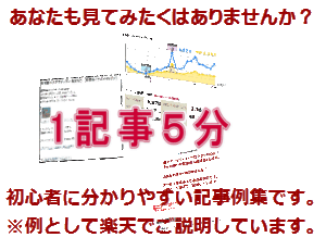 楽天アフィリエイト記事例集 新一