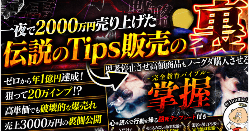一夜で2000万円売り上げた伝説のTips販売の裏　なまいきくん
