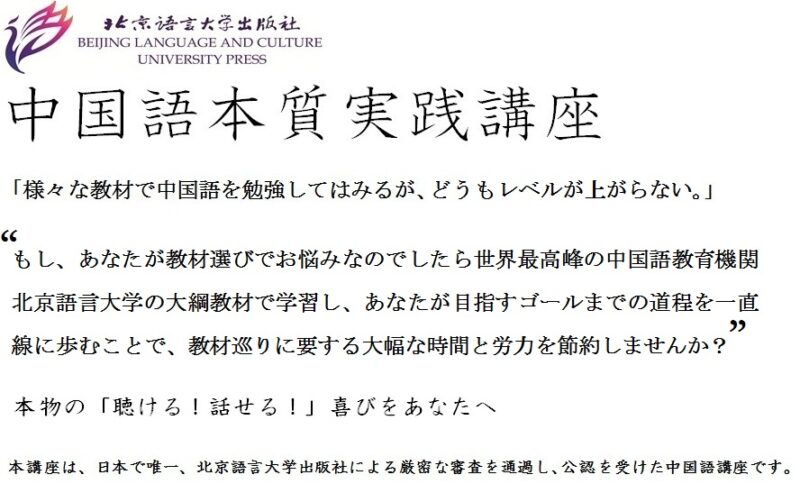 中国語本質実践講座 阿部芳久