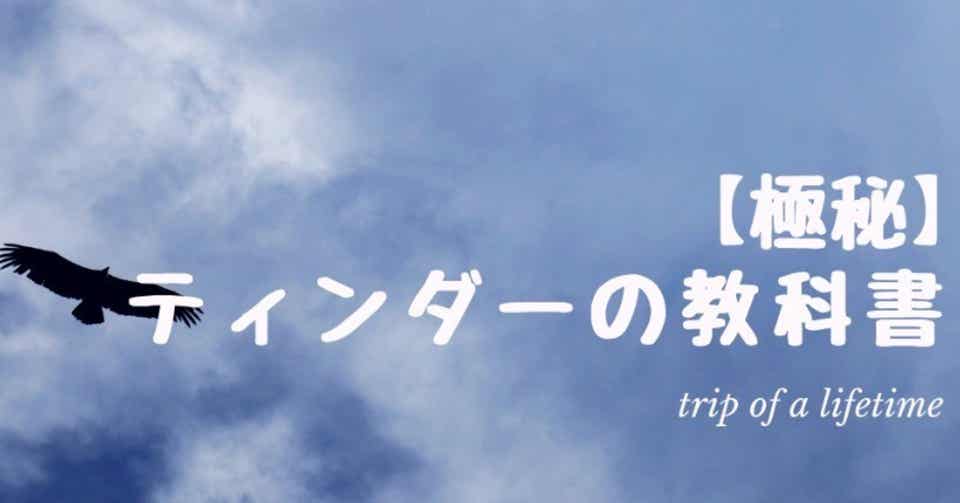 「極秘」ティンダーの教科書 ～ 完成版　ポチさん