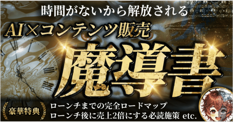AI×コンテンツ販売の魔導書～最短最速でコンテンツ創造＆マネタイズまで完全無双～　しょー