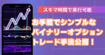 片手間でもスキマ時間でもできる！手軽でシンプルなバイナリーオプ ションのトレード手法　かずえモン