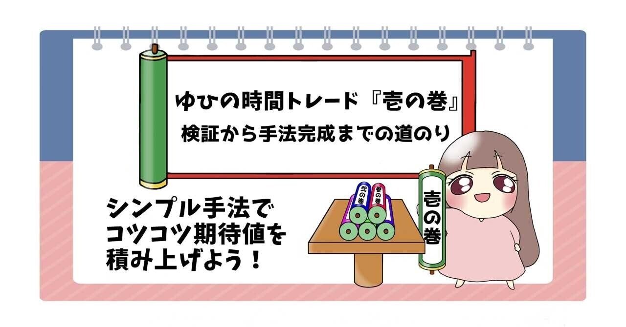 ゆひの時間トレード『壱の巻』｜検証から手法完成までの道のりについて 　絵を描くゆひ