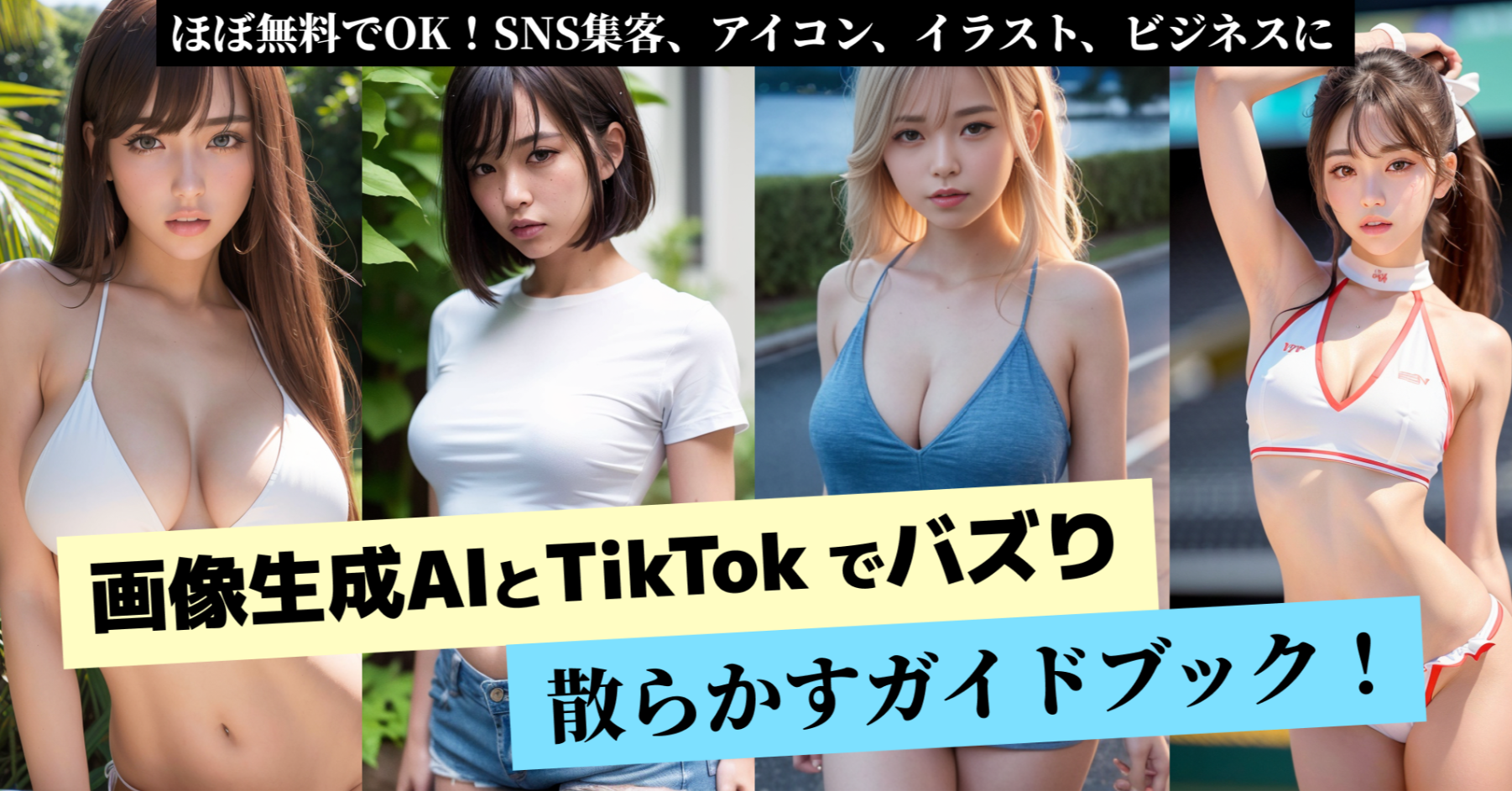 【全投稿790万再生】 画像生成AI x 美女 x TikTok でバズり散らかすガイドブック! ウェブツールで完結。詳細なスクショ付き。 FT飯田@エンジニア