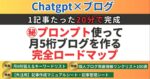 ㊙︎プロンプトを使い1日30分の作業で月5桁ブログを作る全手順　はじめ