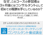 12週間インターネットマーケティグ・コンサルタント起業コース ※ボーナスなし 定価：199800