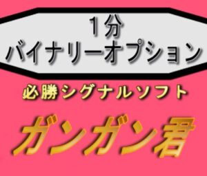 1分バイナリーオプション　シグナルソフト「ガンガン君」 定価：¥12,800