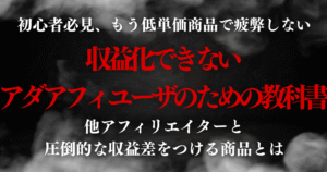 【売れるのは動画だけじゃない】これからアダアフィを始める初心者・収益化できない人 リュウドウ