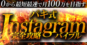 【パキ式】Instagram完全攻略バイブル 【0から最短最速で月100万を目指す】　パキスタちゃん