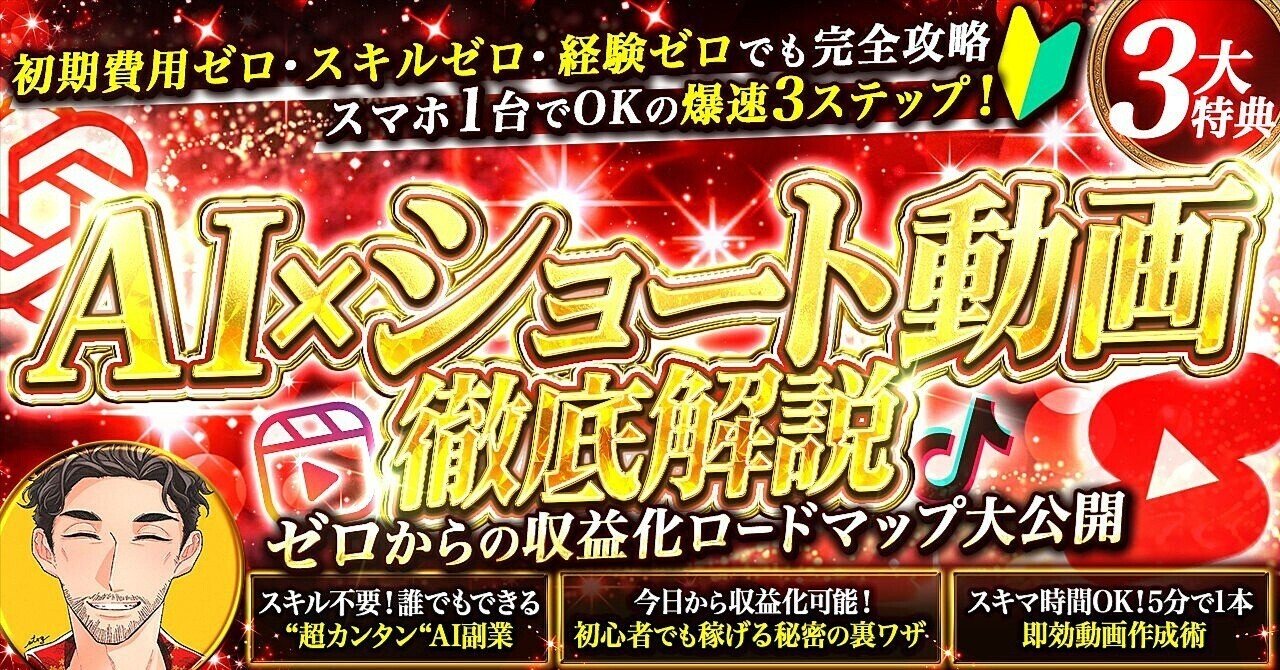 登録者ゼロでも収益化!スキル不要で動画作成!初心者のための【AI×ショート動画の稼ぎ方徹底解説】 カズマ