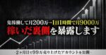 鬼労働して月200万→コスパ良く月9,000万稼いだ裏側を暴露しちゃう　ホーク