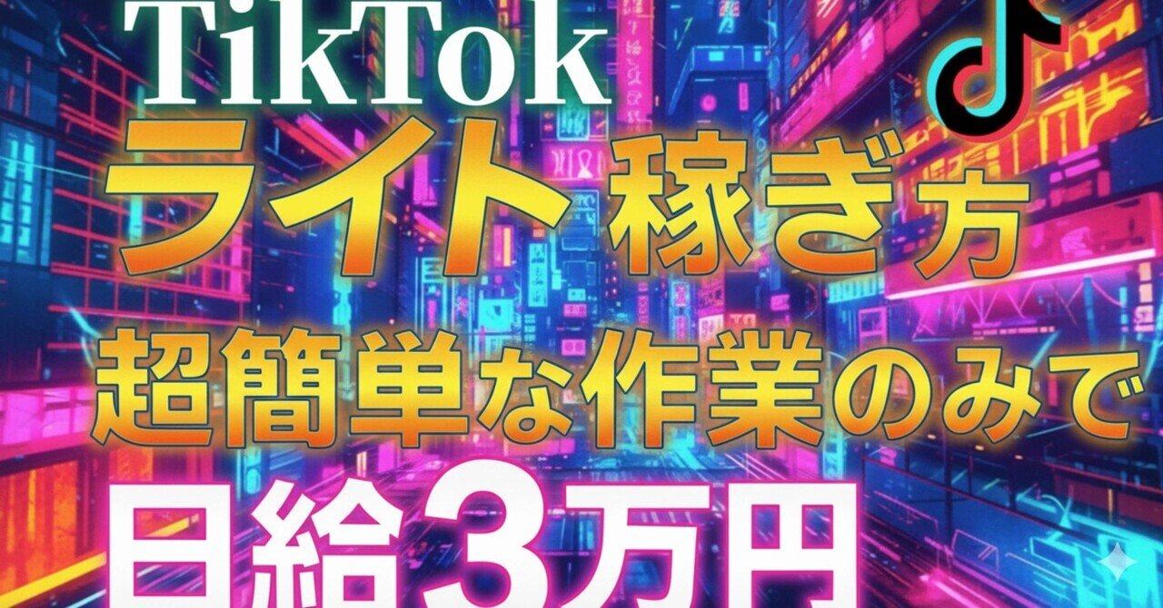 TikTokライトアフィリエイトで月100〜300万（日給5〜10万）稼ぐ裏技　おさや@楽ちん福業