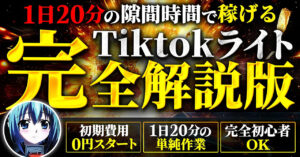 隙間時間で稼ぐ/TikTokLite完全攻略版　キルア