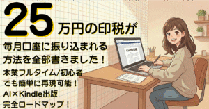 25万円の印税が毎月口座に振り込まれる方法を全部書きました！　あおい
